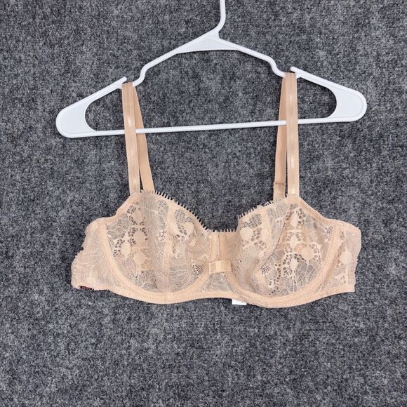 Chantelle C15F50 Day to Night Lace Unlined Demi Bra Size 38C Nude Blush - Picture 1 of 9